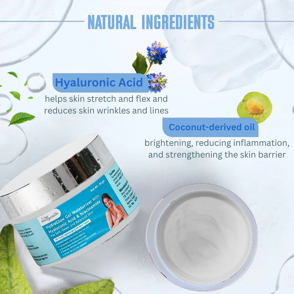 HydraGlow Gel Moisturizer with Hyaluronic Acid & Niacinamide – 50g