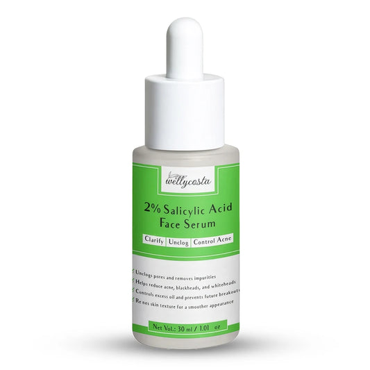 Wellycosta 2% Salicylic Acid Face Serum – Clarify, Unclog, Control Acne (30ml)