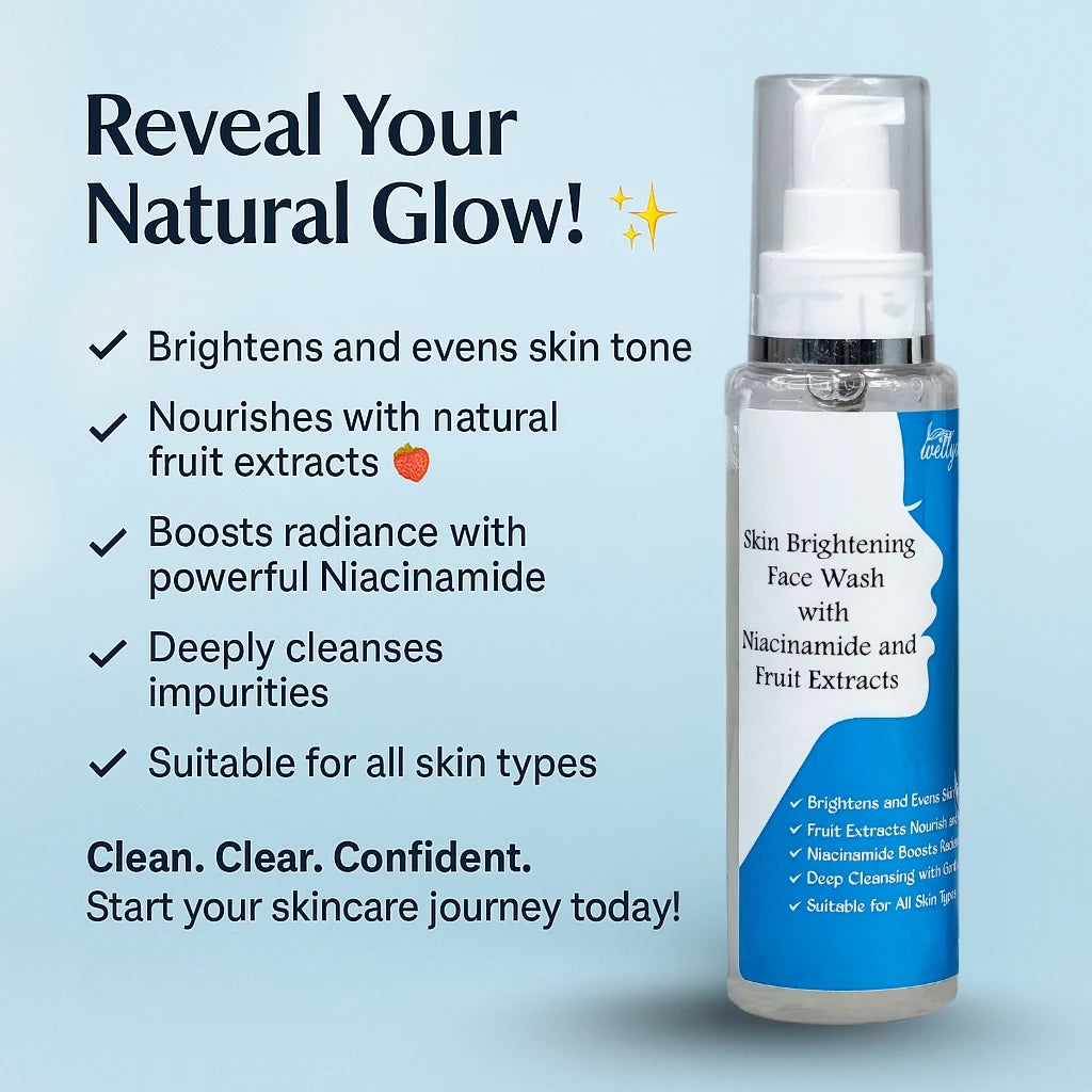 Skin Brightening Face Wash with Niacinamide & Fruit Extracts – 100ml