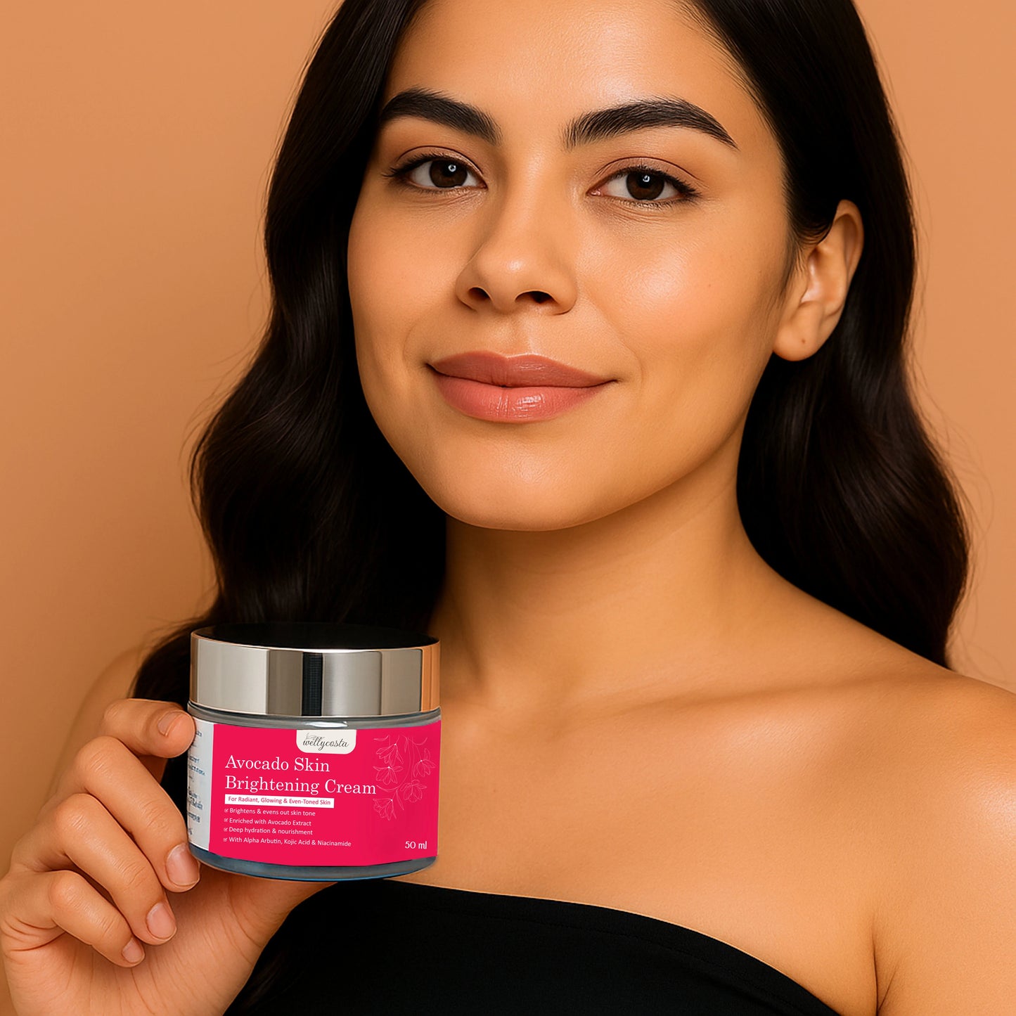 Wellycosta Avocado Skin Brightening Cream – For Radiant, Glowing & Even-Toned Skin (50gm)
