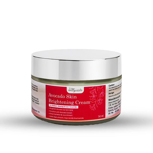 Wellycosta Avocado Skin Brightening Cream – For Radiant, Glowing & Even-Toned Skin (50gm)