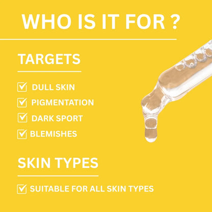 Wellycosta 10% Vitamin C Face Serum with 5% Niacinamide & Hyaluronic Acid – Brightening, Hydrating & Anti-Aging (30ml)