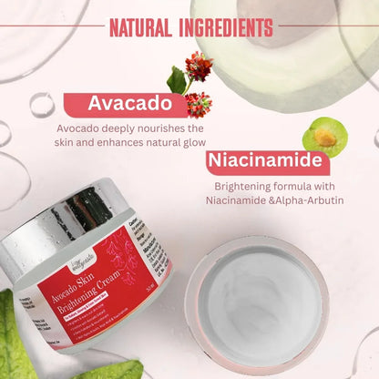 Wellycosta Avocado Skin Brightening Cream – For Radiant, Glowing & Even-Toned Skin (50gm)