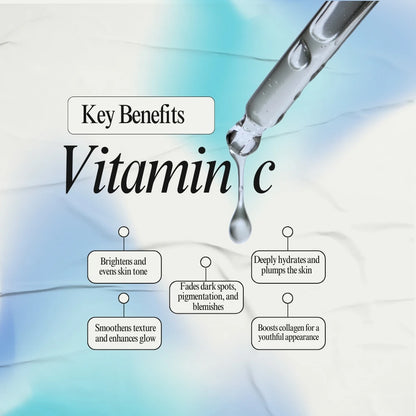 Wellycosta 10% Vitamin C Face Serum with 5% Niacinamide & Hyaluronic Acid – Brightening, Hydrating & Anti-Aging (30ml)